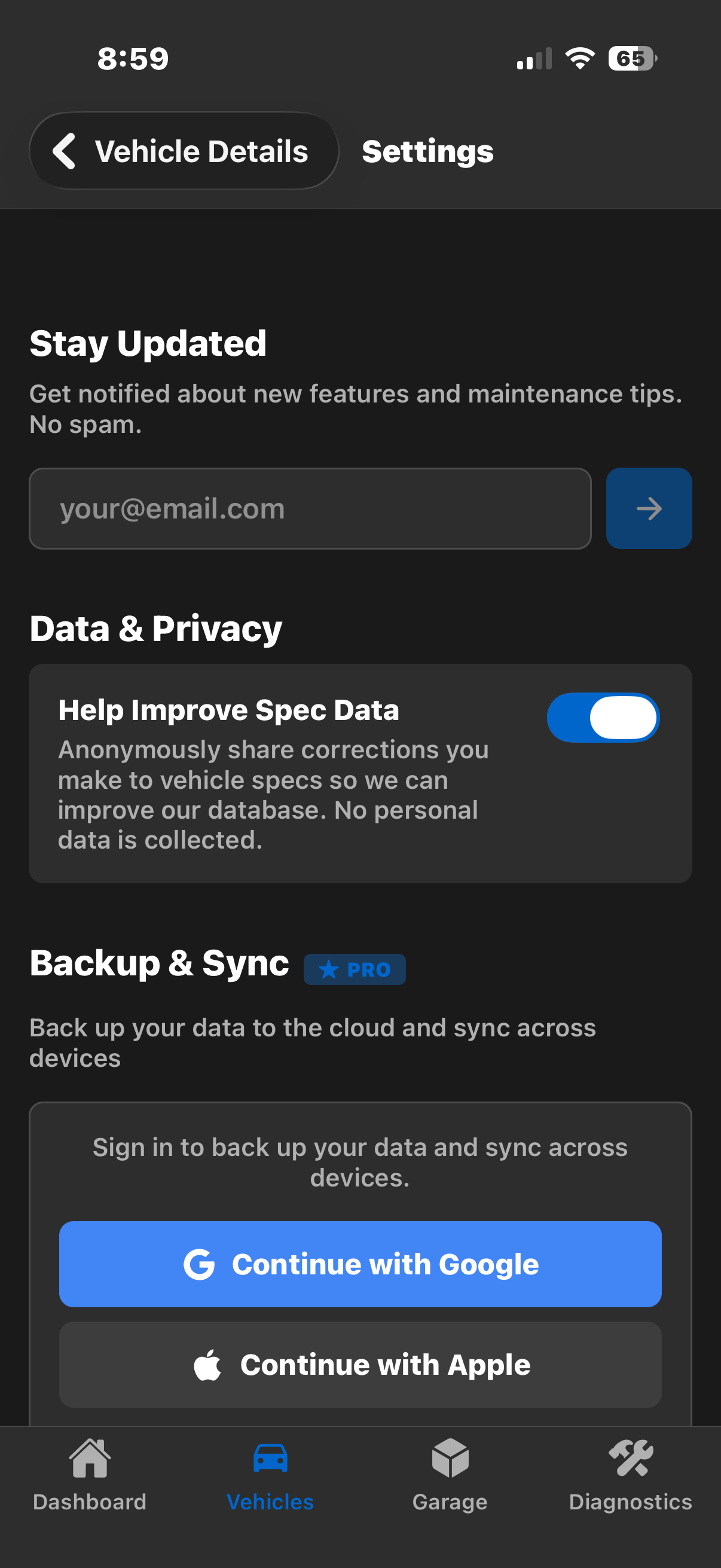 Pop the Hood — app screen